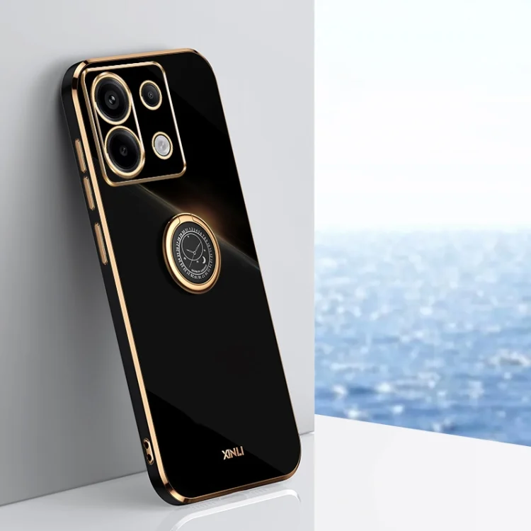 XINLI Straight Edge 6D Electroplate TPU Phone Case with Ring Holder, For Xiaomi Redmi Note 13 Pro, For Xiaomi Redmi K60 Ultra / Mi 13T