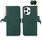 Genuine Leather Magnetic RFID Leather Phone Case, For Xiaomi Redmi 12, For Xiaomi Redmi Note 12 Turbo / POCO F5
