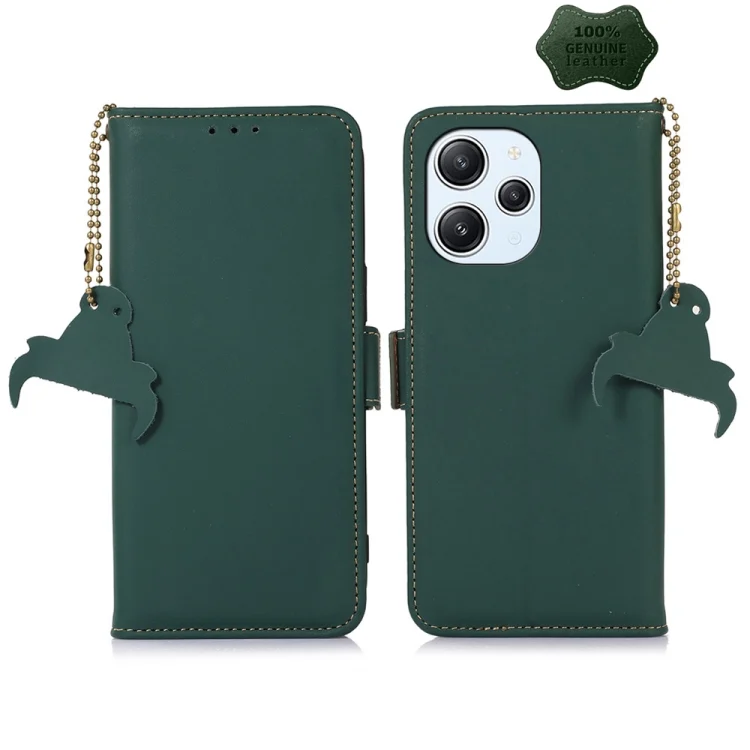 Genuine Leather Magnetic RFID Leather Phone Case, For Xiaomi Redmi 12, For Xiaomi Redmi Note 12 Turbo / POCO F5