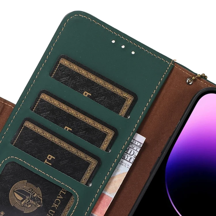 EDA004610102A_4.webp Genuine Leather Magnetic RFID Leather Phone Case, For Xiaomi Redmi 12, For Xiaomi Redmi Note 12 Turbo / POCO F5 - Image 5