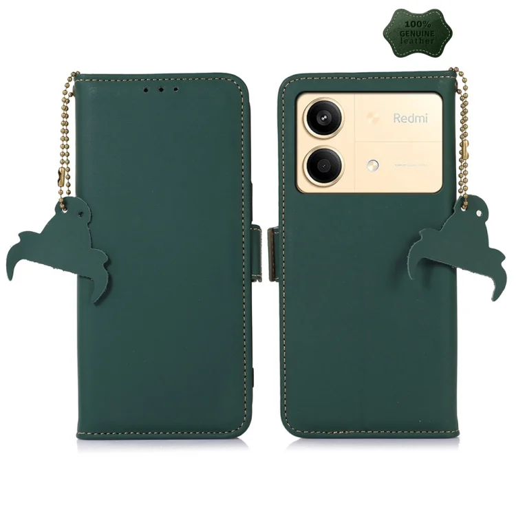 Genuine Leather Magnetic RFID Leather Phone Case, For Xiaomi Redmi Note 13R Pro, For Xiaomi 14 Ultra, For Xiaomi 14 Pro, For Xiaomi 14, For Xiaomi 13T / Redmi K60 Ultra