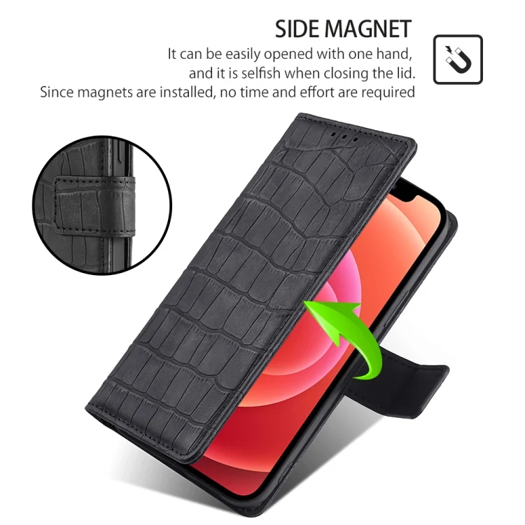 EDA004618411A_4.webp Skin Feel Crocodile Magnetic Clasp Leather Phone Case, For Xiaomi Redmi Turbo 3 5G, For Xiaomi Civi 4 Pro, For Xiaomi Redmi A3 4G, For Xiaomi Redmi Note 13 4G, For Xiaomi Redmi Note 13R Pro 5G - Image 7