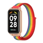 Mijobs Metal Shell Breathable Nylon Loop Watch Band