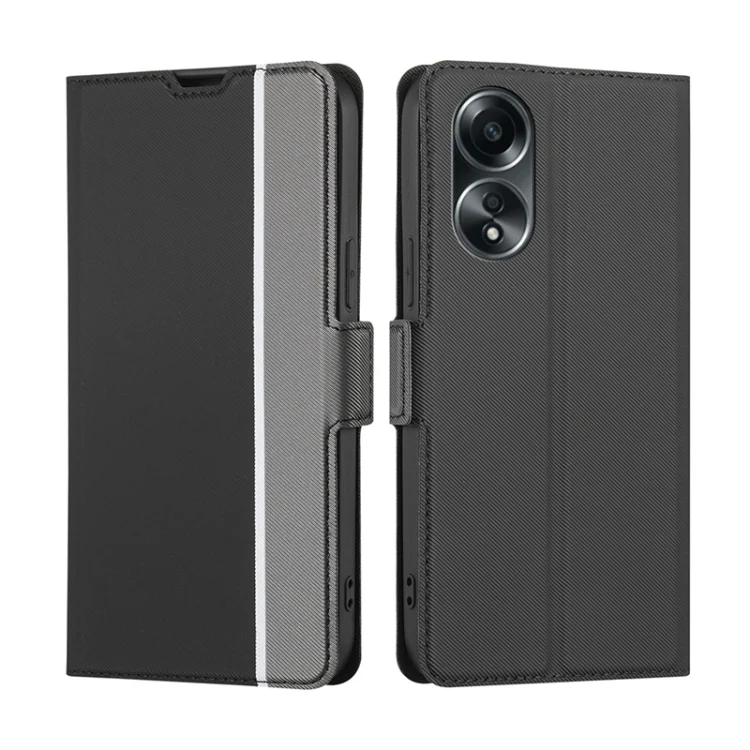 Twill Texture Side Button Leather Phone Case, For OPPO A58 4G, For OPPO Reno10 5G / Reno10 Pro 5G Global, For OPPO A78 4G, For OPPO Reno10 Pro+ 5G, For OPPO A1 5G, For OPPO A79 5G