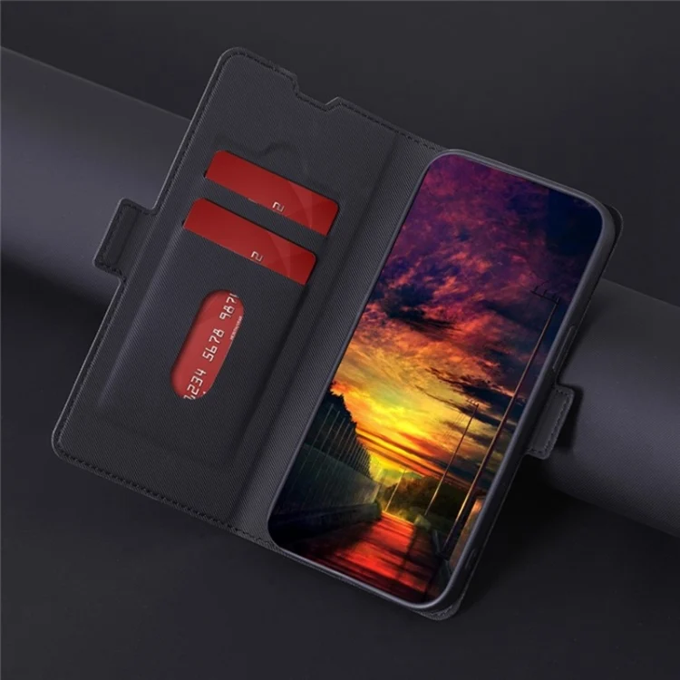 EDA004638107A_5.webp Twill Texture Side Button Leather Phone Case, For OPPO A58 4G, For OPPO Reno10 5G / Reno10 Pro 5G Global, For OPPO A78 4G, For OPPO Reno10 Pro+ 5G, For OPPO A1 5G, For OPPO A79 5G - Image 6