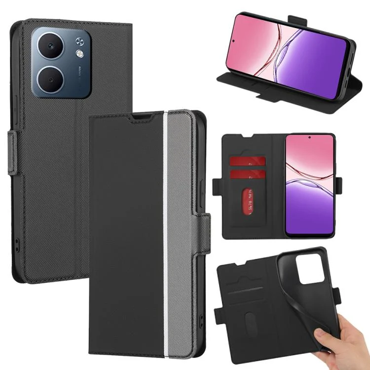 Twill Texture Side Button Leather Phone Case, For OPPO A5x 5G Global, For OPPO A5 5G 2025 Global, For OPPO Reno14 Pro 5G, For OPPO Find X8s+ 5G, For OPPO Find X8s 5G, For OPPO Find X8 Ultra 5G