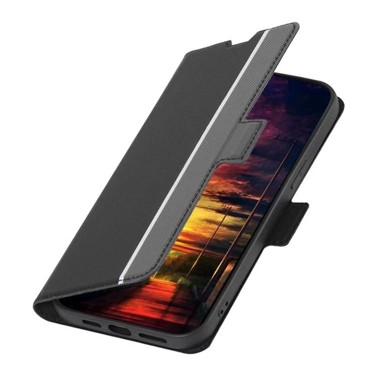 EDA004638125A_4.webp Twill Texture Side Button Leather Phone Case, For OPPO A5x 5G Global, For OPPO A5 5G 2025 Global, For OPPO Reno14 Pro 5G, For OPPO Find X8s+ 5G, For OPPO Find X8s 5G, For OPPO Find X8 Ultra 5G - Image 5