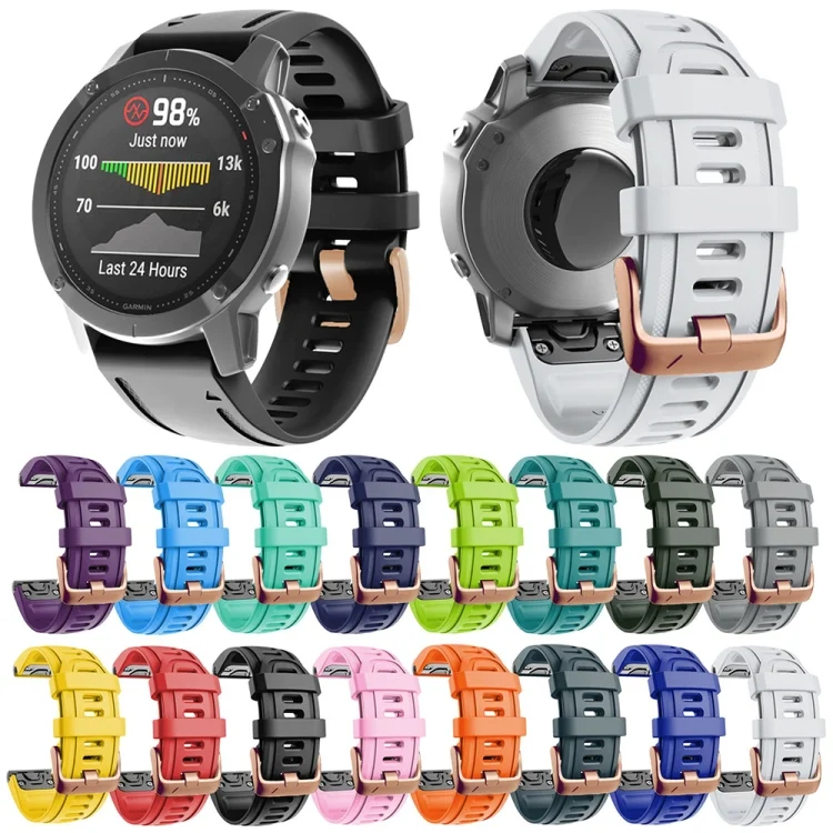 EDA0046406_B1.webp 20mm Rose Gold Buckle Silicone Watch Band - Image 2