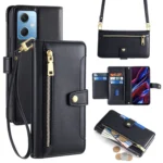 Sheep Texture Cross-body Zipper Wallet Leather Phone Case, For Xiaomi Redmi Note 12, For Xiaomi Redmi Note 12 Turbo, For Xiaomi Redmi Note 12 Pro+