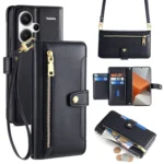 Sheep Texture Cross-body Zipper Wallet Leather Phone Case, For Xiaomi Redmi Note 13 Pro+ 5G, For Xiaomi Redmi Note 13 Pro 5G, For Xiaomi Redmi K60 Ultra
