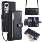 Sheep Texture Cross-body Zipper Wallet Leather Phone Case, For Xiaomi 12 Pro, For Xiaomi 12, For Xiaomi 11T / 11T Pro