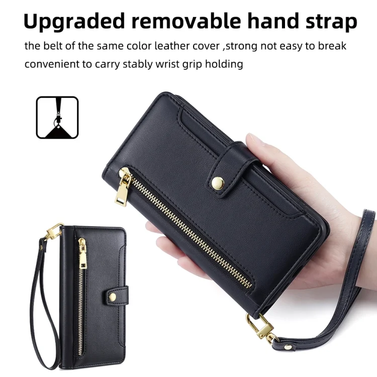 EDA004653821A_5.webp Sheep Texture Cross-body Zipper Wallet Leather Phone Case, For Xiaomi Poco M5 4G, For Xiaomi 12S Ultra, For Xiaomi 12 Lite - Image 6