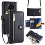 Sheep Texture Cross-body Zipper Wallet Leather Phone Case, For Xiaomi Poco X3 NFC / X3 / X3 Pro, For Xiaomi Mi 11 Lite