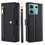 Sheep Texture Cross-body Zipper Wallet Leather Phone Case, For Xiaomi Redmi Note 13 4G, For Xiaomi Redmi Note 13R Pro 5G, For Xiaomi Redmi Note 13 5G