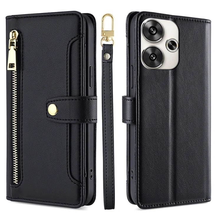 Sheep Texture Cross-body Zipper Wallet Leather Phone Case, For Xiaomi Redmi Turbo 3 5G, For Xiaomi Civi 4 Pro, For Xiaomi Redmi A3 4G