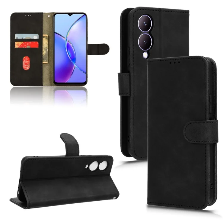 Skin Feel Magnetic Flip Leather Phone Case, For vivo Y17s 4G, For vivo iQOO Z8, For vivo V29e 5G, For vivo S17 5G