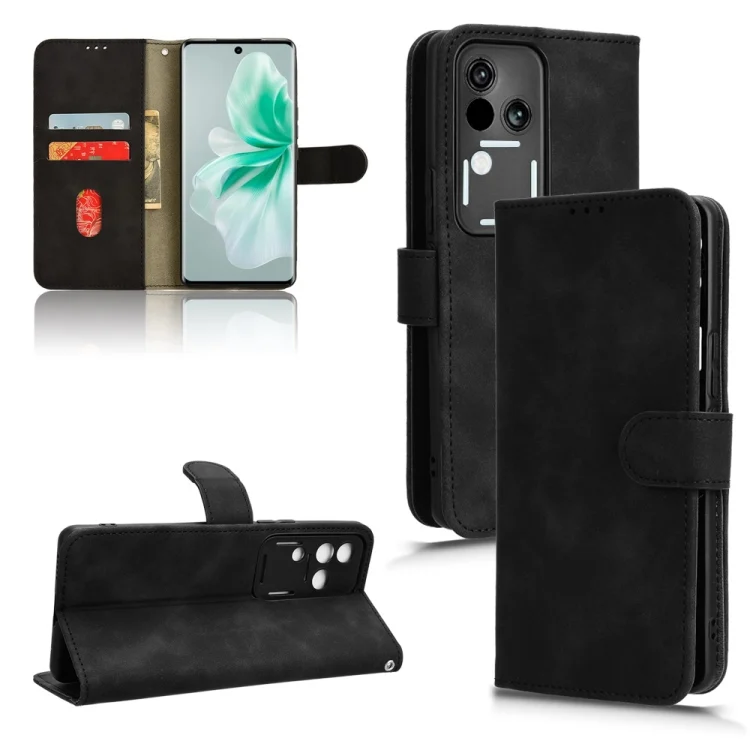 Skin Feel Magnetic Flip Leather Phone Case, For vivo S18, For vivo X100 Pro, For vivo X100, For vivo iQOO 12