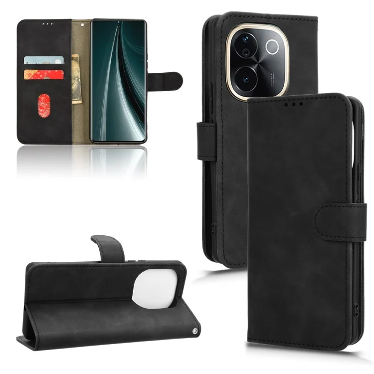 Skin Feel Magnetic Flip Leather Phone Case, For vivo T3 Pro 5G India, For vivo Y38 5G, For vivo V30E 5G, For vivo iQOO Z9X