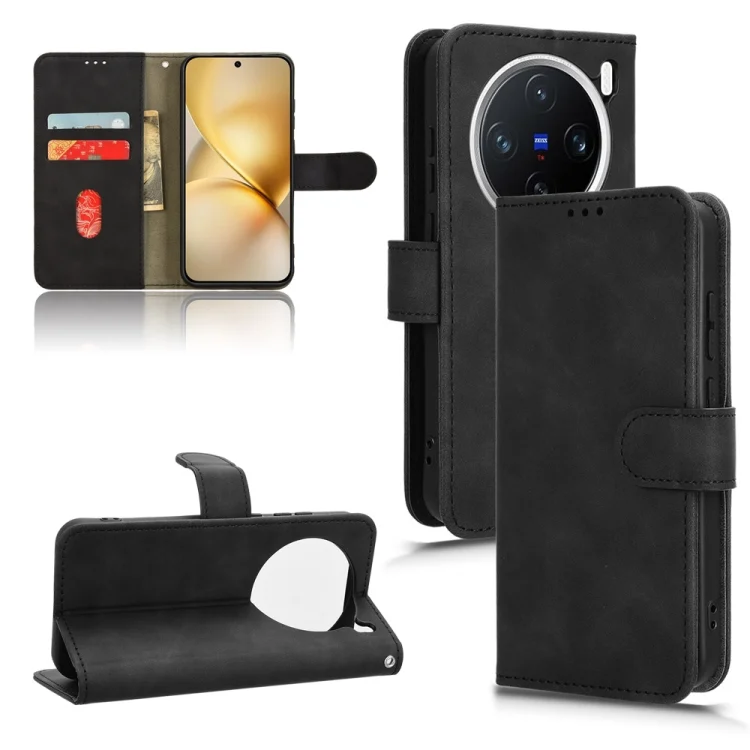 Skin Feel Magnetic Flip Leather Phone Case, For vivo X200 Pro mini 5G, For vivo X200 Pro 5G, For vivo V40e 5G India / iQOO Z9s 5G, For vivo Y300 Pro 5G
