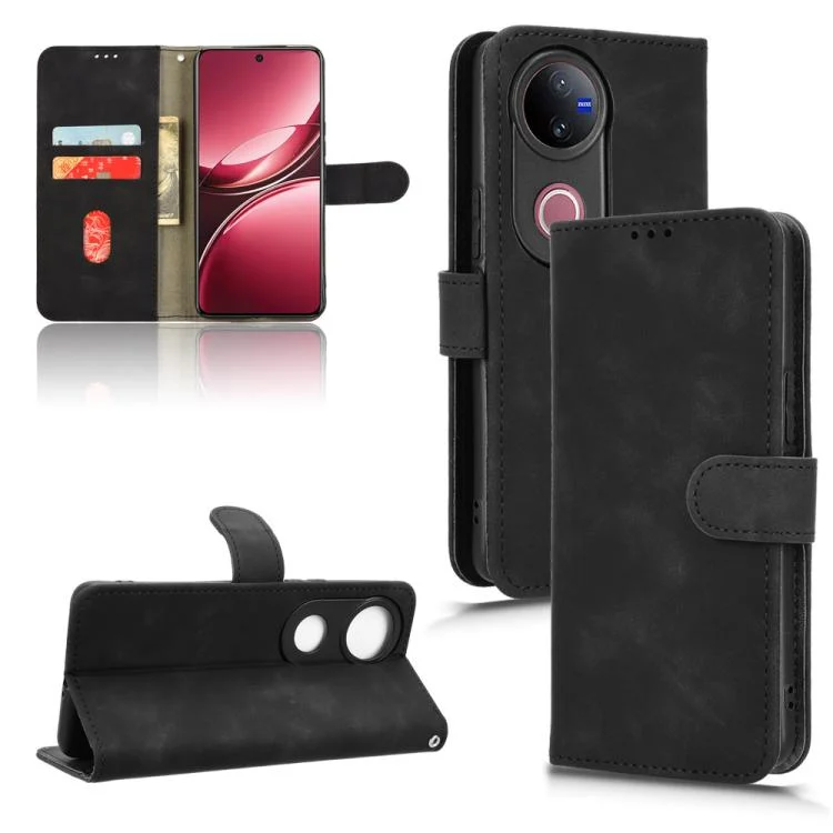 Skin Feel Magnetic Flip Leather Phone Case, For vivo V50, For vivo iQOO 13, For vivo Y19s 4G Global, For vivo X200 5G