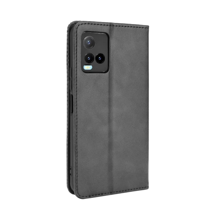 EDA004679405A_2.webp Magnetic Buckle Retro Texture Leather Phone Case, For vivo Y33T / Y33s / Y21 / Y21s, For vivo Y33T 2023 V2317A - Image 3