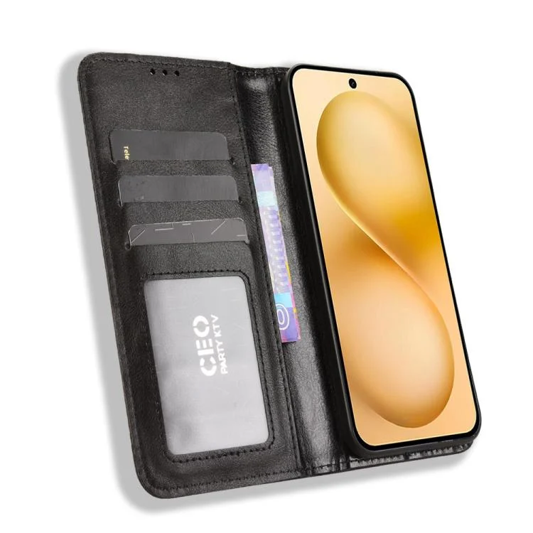 EDA004679442A_3.webp Magnetic Buckle Retro Texture Leather Phone Case, For vivo X200 FE / S30 Pro mini, For vivo X200s 5G, For vivo T4 5G / iQOO Z10 5G Global, For vivo X200 Ultra 5G, For vivo V50 Lite 5G / 4G - Image 4