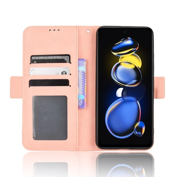 EDA004686703A_4.webp Skin Feel Calf Texture Card Slots Leather Phone Case, For Xiaomi Redmi Note 12T Pro 5G, For Xiaomi Poco F5 5G, For Xiaomi Poco F5 Pro / Redmi K60 5G, For Xiaomi Redmi Note 12S 4G - Image 5