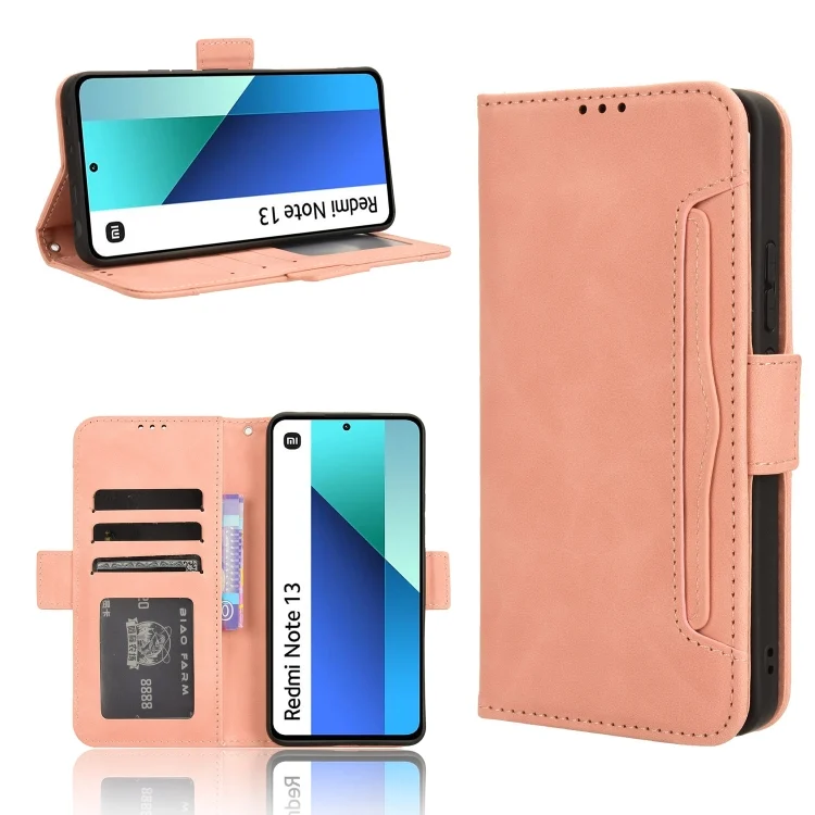 Skin Feel Calf Texture Card Slots Leather Phone Case, For Xiaomi Redmi Note 13 4G, For Xiaomi Redmi 13C 5G / 13R 5G, For Xiaomi Redmi K70E 5G / Poco X6 Pro, For Xiaomi Redmi Note 13R Pro 5G