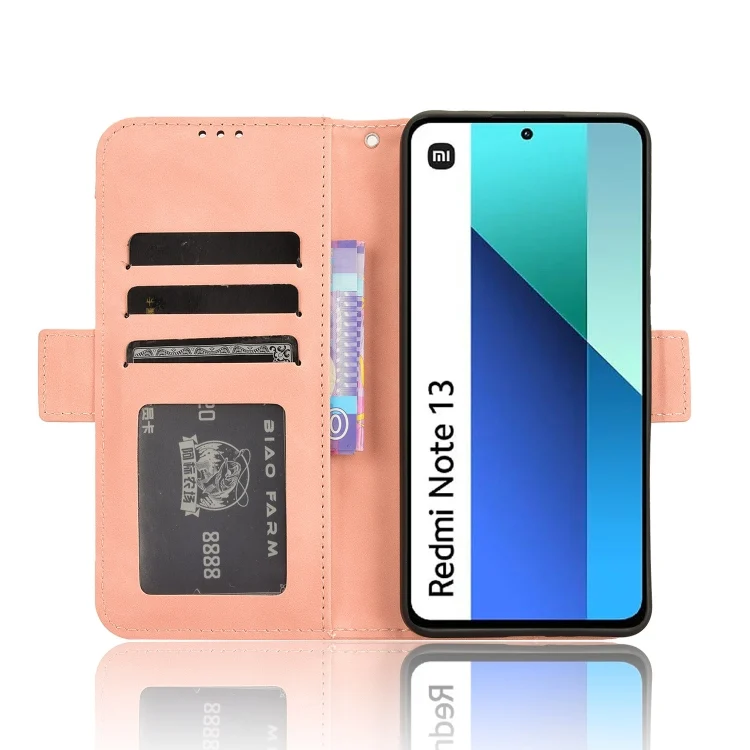 EDA004686717A_5.webp Skin Feel Calf Texture Card Slots Leather Phone Case, For Xiaomi Redmi Note 13 4G, For Xiaomi Redmi 13C 5G / 13R 5G, For Xiaomi Redmi K70E 5G / Poco X6 Pro, For Xiaomi Redmi Note 13R Pro 5G - Image 6