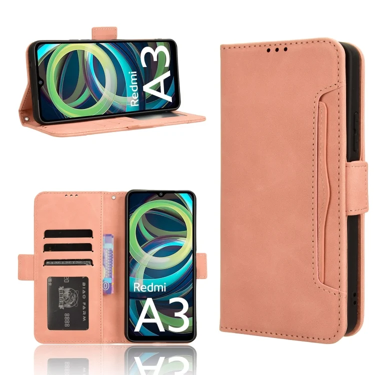 Skin Feel Calf Texture Card Slots Leather Phone Case, For Xiaomi Poco C61 / Redmi A3, For Xiaomi Redmi Note 13 Pro 4G Global, For Xiaomi Poco M6 Pro 4G, For Xiaomi Poco X6 Neo 5G