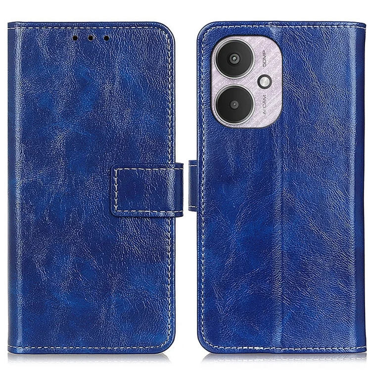 Retro Crazy Horse Texture Leather Phone Case, For Xiaomi Redmi 13C, For Xiaomi Redmi Note 13 4G, For Xiaomi Poco X6 Pro 5G/Redmi K70E, For Xiaomi Redmi Note 13R Pro...