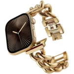 Big Denim Chain Metal Watch Band, For Apple Watch Series 10 46mm, For Apple Watch Series 10 42mm, For Apple Watch SE 2023 44mm, For Apple Watch SE 2023 40mm, For Apple Watch Ultra 2 49mm