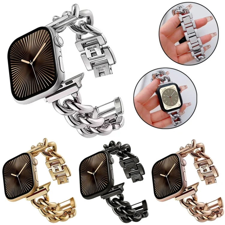 EDA0046964_B1.webp Big Denim Chain Metal Watch Band, For Apple Watch Series 10 46mm, For Apple Watch Series 10 42mm, For Apple Watch SE 2023 44mm, For Apple Watch SE 2023 40mm, For Apple Watch Ultra 2 49mm - Image 2