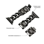 Big Denim Chain Metal Watch Band, For Apple Watch Series 10 46mm, For Apple Watch Series 10 42mm, For Apple Watch SE 2023 44mm, For Apple Watch SE 2023 40mm, For Apple Watch Ultra 2 49mm - Image 3
