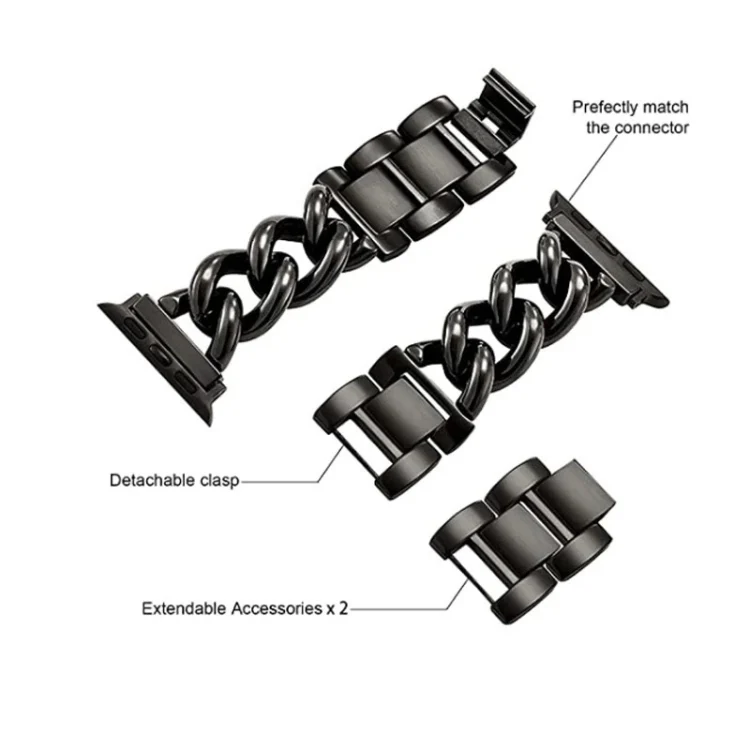 EDA0046964_B2.webp Big Denim Chain Metal Watch Band, For Apple Watch Series 10 46mm, For Apple Watch Series 10 42mm, For Apple Watch SE 2023 44mm, For Apple Watch SE 2023 40mm, For Apple Watch Ultra 2 49mm - Image 3