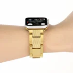 Plaid Metal Watch Band, For Apple Watch Series 10 46mm, For Apple Watch Series 10 42mm, For Apple Watch SE 2023 44mm, For Apple Watch SE 2023 40mm, For Apple Watch Ultra 2 49mm, For Apple Watch 9 4... - Image 3