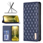 Diamond Lattice Magnetic Leather Flip Phone Case, For Xiaomi Redmi 12 4G, For Xiaomi Poco F5 5G / Redmi Note 12 Turbo, For Xiaomi Redmi Note 12S 4G / Note 11
