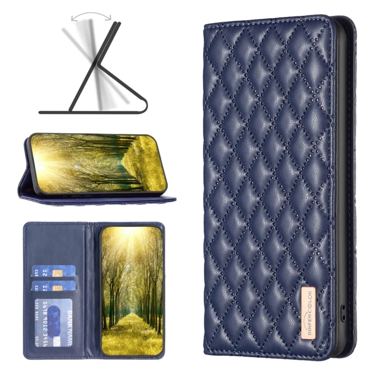 Diamond Lattice Magnetic Leather Flip Phone Case, For Xiaomi Redmi 12 4G, For Xiaomi Poco F5 5G / Redmi Note 12 Turbo, For Xiaomi Redmi Note 12S 4G / Note 11