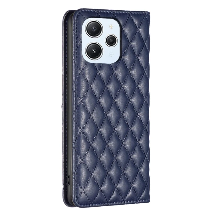 EDA004701804A_2.webp Diamond Lattice Magnetic Leather Flip Phone Case, For Xiaomi Redmi 12 4G, For Xiaomi Poco F5 5G / Redmi Note 12 Turbo, For Xiaomi Redmi Note 12S 4G / Note 11 - Image 3