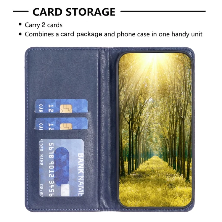 EDA004701805A_4.webp Diamond Lattice Magnetic Leather Flip Phone Case, For Xiaomi Redmi Note 13 Pro 5G, For Xiaomi 13T / 13T Pro / Redmi K60 Ultra, For Xiaomi Redmi K70 / K70 Pro - Image 5