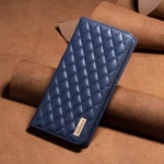 Diamond Lattice Magnetic Leather Flip Phone Case, For Xiaomi Poco M6 4G / Redmi 13 4G, For Xiaomi Redmi Note 13 Pro 4G Global, For Xiaomi Poco M6 Pro 4G - Image 2