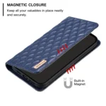 Diamond Lattice Magnetic Leather Flip Phone Case, For Xiaomi Poco M6 4G / Redmi 13 4G, For Xiaomi Redmi Note 13 Pro 4G Global, For Xiaomi Poco M6 Pro 4G - Image 6