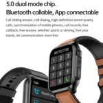TK12 1.96 inch IP67 Waterproof Silicone Band Smart Watch Supports ECG / Remote Families Care / Bluetooth Call / Body Temperature Monitoring - Image 6