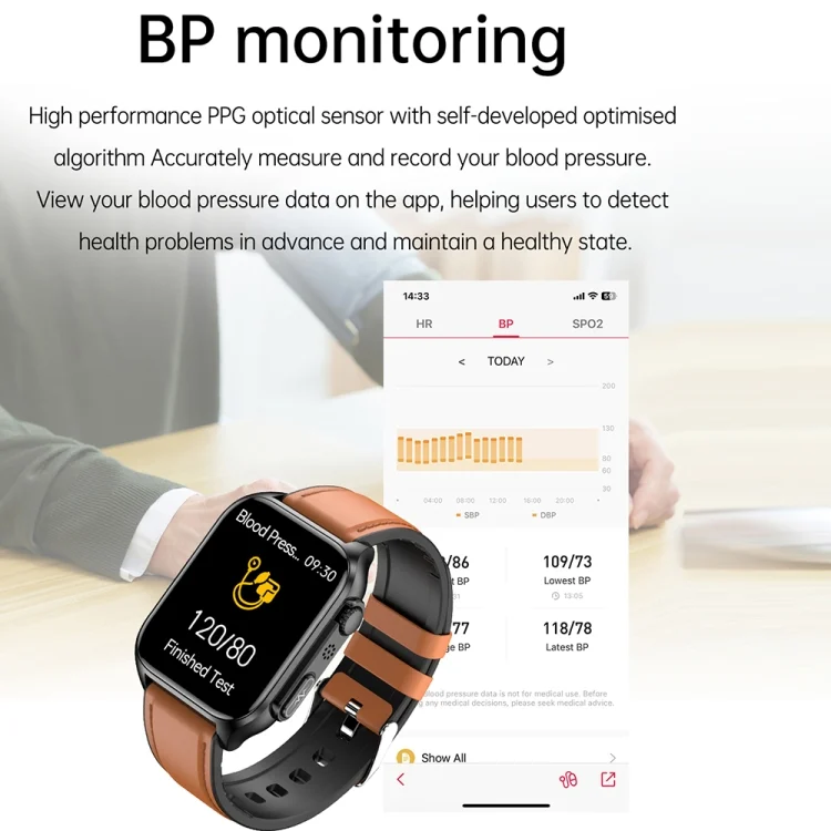 EDA0047020_B9.webp TK12 1.96 inch IP67 Waterproof Silicone Band Smart Watch Supports ECG / Remote Families Care / Bluetooth Call / Body Temperature Monitoring - Image 10
