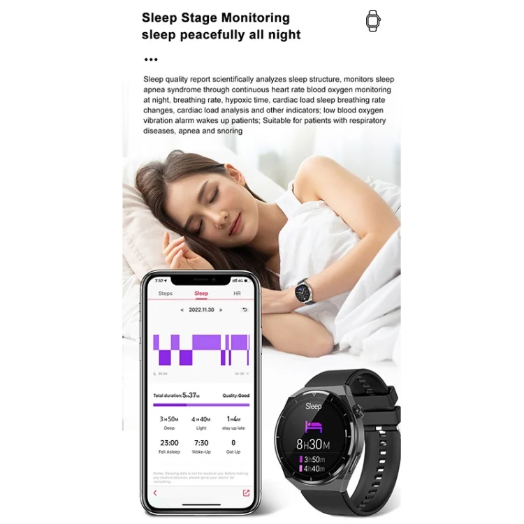 EDA0047027_B2.webp TK20 1.39 inch Silicone Band Smart Watch Supports ECG / Remote Families Care / Body Temperature Monitoring - Image 3