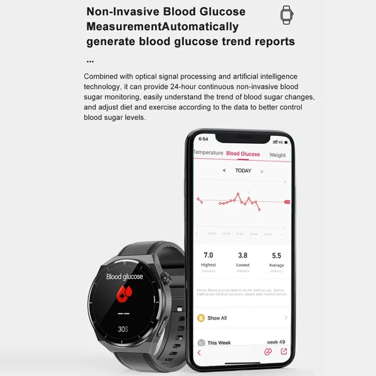 EDA0047027_B9.webp TK20 1.39 inch Silicone Band Smart Watch Supports ECG / Remote Families Care / Body Temperature Monitoring - Image 10