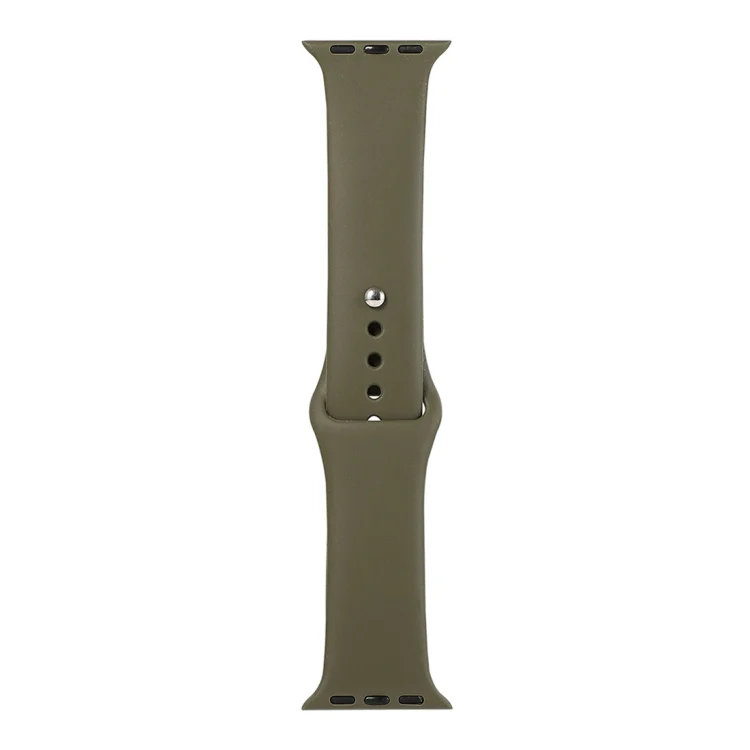 Silicone Watch Replacement Strap, Long Section (Men), For Apple Watch Series 8&7 41mm / SE 2&6&SE&5&4 40mm / 3&2&1 38mm