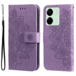7-petal Flowers Embossing Leather Phone Case