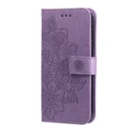 7-petal Flowers Embossing Leather Phone Case - Image 2