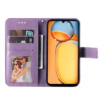 7-petal Flowers Embossing Leather Phone Case - Image 4